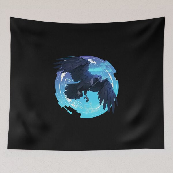 Item preview, Cyber Raven // Raven // Cool Animal // Cyber Animal // Future Animal Art // Animal Warrior // Animal Cute Art // Gaming Aesthetic stickers designed and sold by SMARTKIT  DESIGNAGENCY.