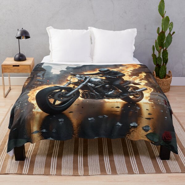 Item preview, Brave motorcyclist through flames designed and sold by Marcu Ioachim.