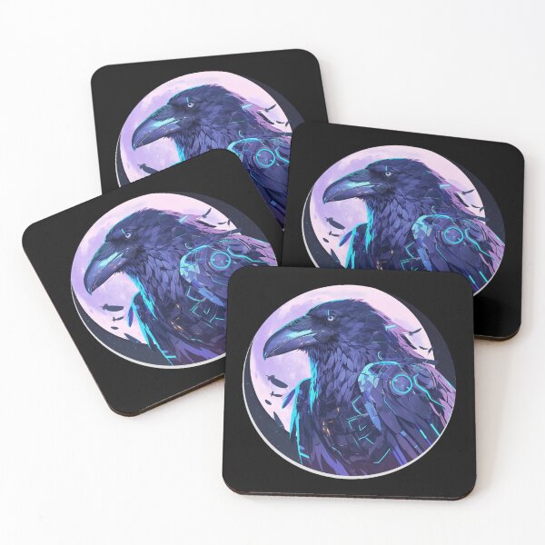 Item preview, Cyber Raven // Raven // Cool Animal // Cyber Animal // Future Animal Art // Animal Warrior // Animal Cute Art // Gaming Aesthetic stickers designed and sold by SMARTKIT  DESIGNAGENCY.