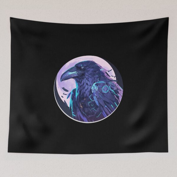 Item preview, Cyber Raven // Raven // Cool Animal // Cyber Animal // Future Animal Art // Animal Warrior // Animal Cute Art // Gaming Aesthetic stickers designed and sold by SMARTKIT  DESIGNAGENCY.