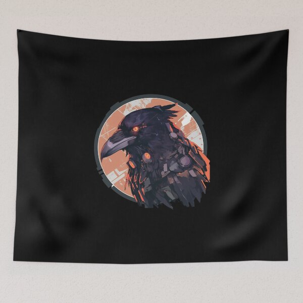 Item preview, Cyber Raven // Raven // Cool Animal // Cyber Animal // Future Animal Art // Animal Warrior // Animal Cute Art // Gaming Aesthetic stickers designed and sold by SMARTKIT  DESIGNAGENCY.