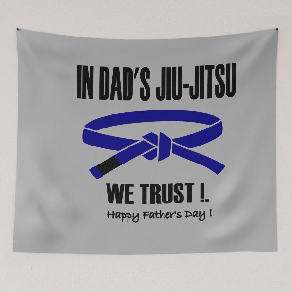 Item preview, In Dad's Jiu-Jitsu we trust - blue belt - gry designed and sold by LuizSilva1983.