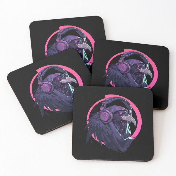 Artikelvorschau, Cyber Raven / Rabe / Cooles Tier / Cyber Animal / Zukünftige Tierkunst / Tierkrieger / Niedliche Tierkunst / Ästhetische Gaming-Aufkleber entworfen und verkauft von SMARTKIT DESIGNAGENCY.