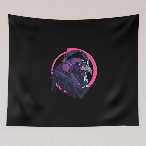 Item preview, Cyber Raven // Raven // Cool Animal // Cyber Animal // Future Animal Art // Animal Warrior // Animal Cute Art // Gaming Aesthetic stickers designed and sold by SMARTKIT  DESIGNAGENCY.