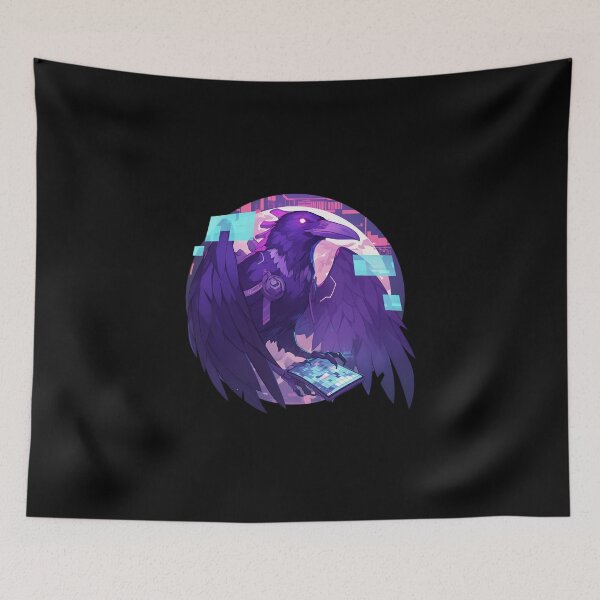 Item preview, Cyber Raven // Raven // Cool Animal // Cyber Animal // Future Animal Art // Animal Warrior // Animal Cute Art // Gaming Aesthetic stickers designed and sold by SMARTKIT  DESIGNAGENCY.
