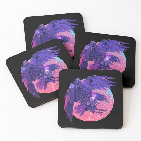 Item preview, Cyber Raven // Raven // Cool Animal // Cyber Animal // Future Animal Art // Animal Warrior // Animal Cute Art // Gaming Aesthetic stickers designed and sold by SMARTKIT  DESIGNAGENCY.