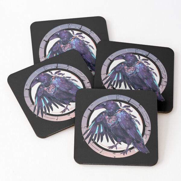 Artikelvorschau, Cyber Raven / Rabe / Cooles Tier / Cyber Animal / Zukünftige Tierkunst / Tierkrieger / Niedliche Tierkunst / Ästhetische Gaming-Aufkleber entworfen und verkauft von SMARTKIT DESIGNAGENCY.