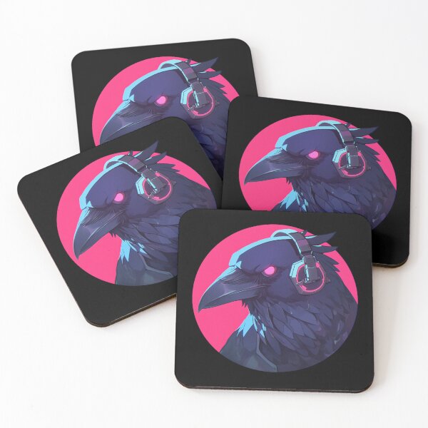 Item preview, Cyber Raven // Raven // Cool Animal // Cyber Animal // Future Animal Art // Animal Warrior // Animal Cute Art // Gaming Aesthetic stickers designed and sold by SMARTKIT  DESIGNAGENCY.