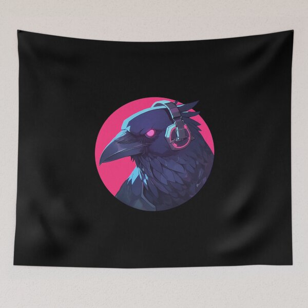 Item preview, Cyber Raven // Raven // Cool Animal // Cyber Animal // Future Animal Art // Animal Warrior // Animal Cute Art // Gaming Aesthetic stickers designed and sold by SMARTKIT  DESIGNAGENCY.