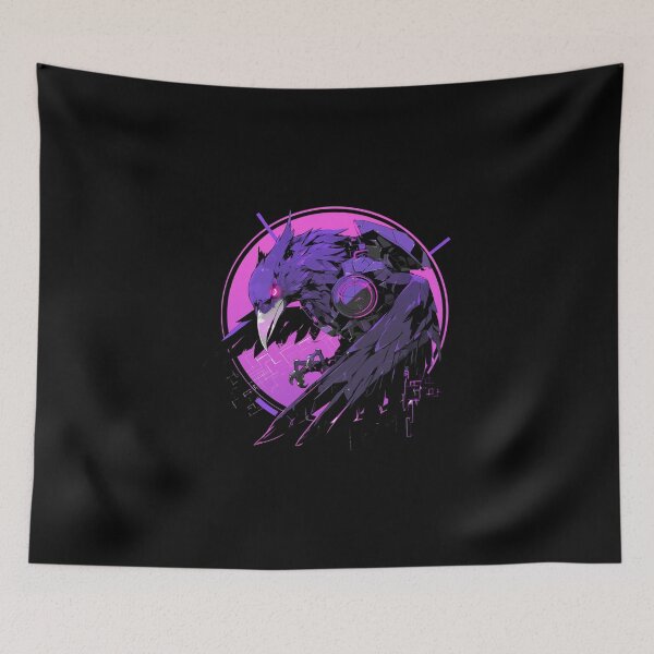 Item preview, Cyber Raven // Raven // Cool Animal // Cyber Animal // Future Animal Art // Animal Warrior // Animal Cute Art // Gaming Aesthetic stickers designed and sold by SMARTKIT  DESIGNAGENCY.