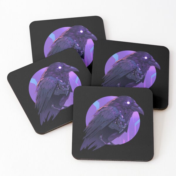 Item preview, Cyber Raven // Raven // Cool Animal // Cyber Animal // Future Animal Art // Animal Warrior // Animal Cute Art // Gaming Aesthetic stickers designed and sold by SMARTKIT  DESIGNAGENCY.