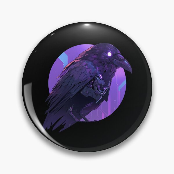 Item preview, Cyber Raven // Raven // Cool Animal // Cyber Animal // Future Animal Art // Animal Warrior // Animal Cute Art // Gaming Aesthetic stickers designed and sold by SMARTKIT  DESIGNAGENCY.
