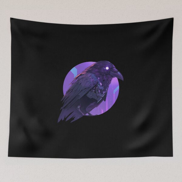 Item preview, Cyber Raven // Raven // Cool Animal // Cyber Animal // Future Animal Art // Animal Warrior // Animal Cute Art // Gaming Aesthetic stickers designed and sold by SMARTKIT  DESIGNAGENCY.