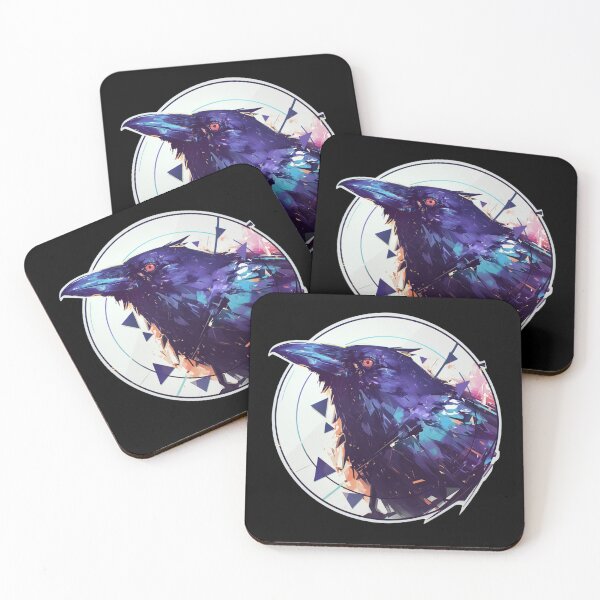Item preview, Cyber Raven // Raven // Cool Animal // Cyber Animal // Future Animal Art // Animal Warrior // Animal Cute Art // Gaming Aesthetic stickers designed and sold by SMARTKIT  DESIGNAGENCY.