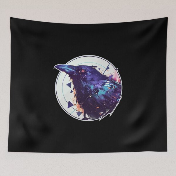 Item preview, Cyber Raven // Raven // Cool Animal // Cyber Animal // Future Animal Art // Animal Warrior // Animal Cute Art // Gaming Aesthetic stickers designed and sold by SMARTKIT  DESIGNAGENCY.