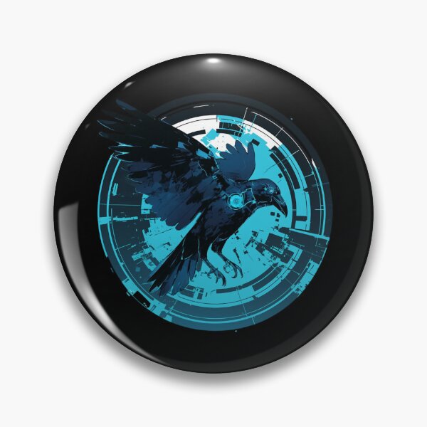 Item preview, Cyber Raven // Raven // Cool Animal // Cyber Animal // Future Animal Art // Animal Warrior // Animal Cute Art // Gaming Aesthetic stickers designed and sold by SMARTKIT  DESIGNAGENCY.
