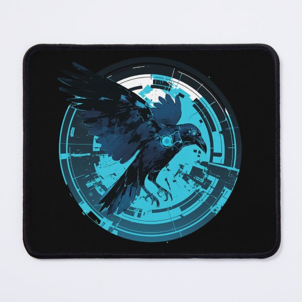 Artikelvorschau, Cyber Raven / Rabe / Cooles Tier / Cyber Animal / Zukünftige Tierkunst / Tierkrieger / Niedliche Tierkunst / Ästhetische Gaming-Aufkleber entworfen und verkauft von SMARTKIT  DESIGNAGENCY.