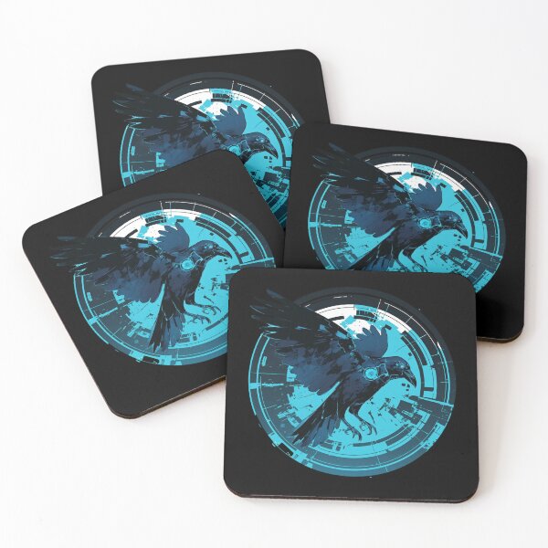 Item preview, Cyber Raven // Raven // Cool Animal // Cyber Animal // Future Animal Art // Animal Warrior // Animal Cute Art // Gaming Aesthetic stickers designed and sold by SMARTKIT  DESIGNAGENCY.
