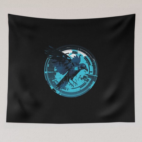 Item preview, Cyber Raven // Raven // Cool Animal // Cyber Animal // Future Animal Art // Animal Warrior // Animal Cute Art // Gaming Aesthetic stickers designed and sold by SMARTKIT  DESIGNAGENCY.