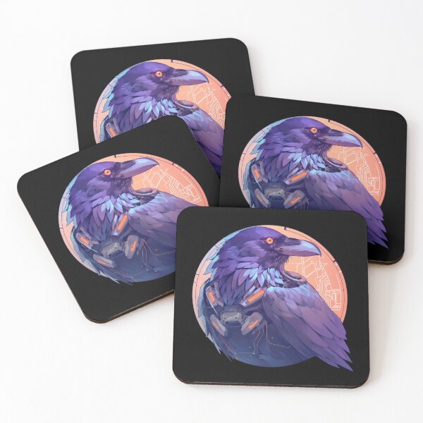 Item preview, Cyber Raven // Raven // Cool Animal // Cyber Animal // Future Animal Art // Animal Warrior // Animal Cute Art // Gaming Aesthetic stickers designed and sold by SMARTKIT  DESIGNAGENCY.