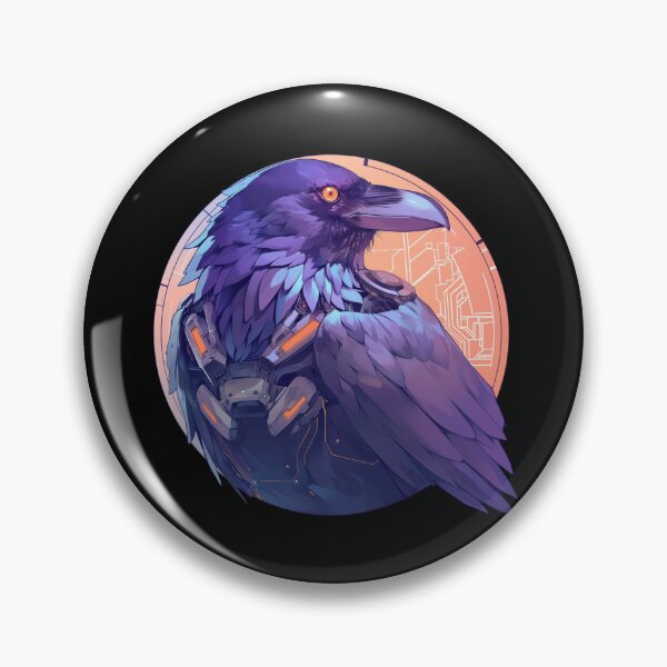 Item preview, Cyber Raven // Raven // Cool Animal // Cyber Animal // Future Animal Art // Animal Warrior // Animal Cute Art // Gaming Aesthetic stickers designed and sold by SMARTKIT  DESIGNAGENCY.