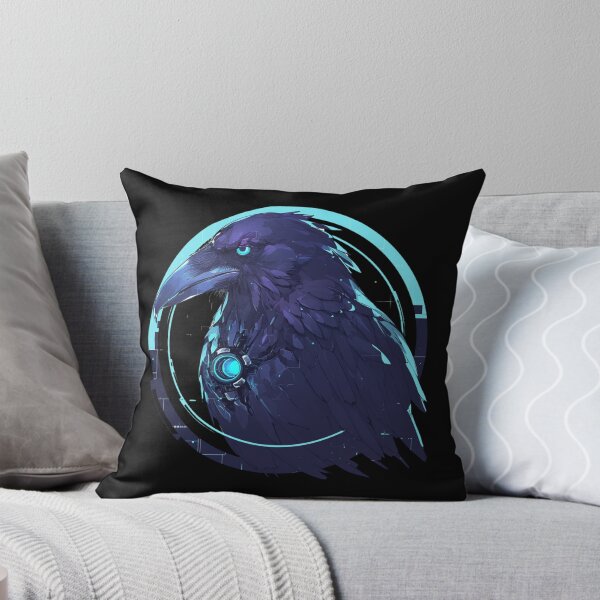 Artikelvorschau, Cyber Raven / Rabe / Cooles Tier / Cyber Animal / Zukünftige Tierkunst / Tierkrieger / Niedliche Tierkunst / Ästhetische Gaming-Aufkleber entworfen und verkauft von SMARTKIT DESIGNAGENCY.