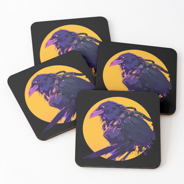 Artikelvorschau, Cyber Raven / Rabe / Cooles Tier / Cyber Animal / Zukünftige Tierkunst / Tierkrieger / Niedliche Tierkunst / Ästhetische Gaming-Aufkleber entworfen und verkauft von SMARTKIT DESIGNAGENCY.