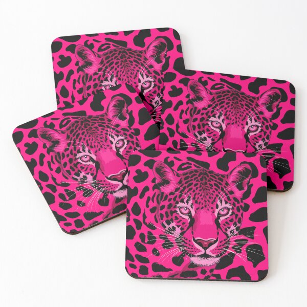 Item preview, Leopard pattern pink black designed and sold by HandicraftArt.