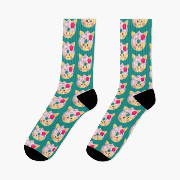 Item preview, Raspberry drizzle doughnut kitty designed and sold by KawaiiFoods.