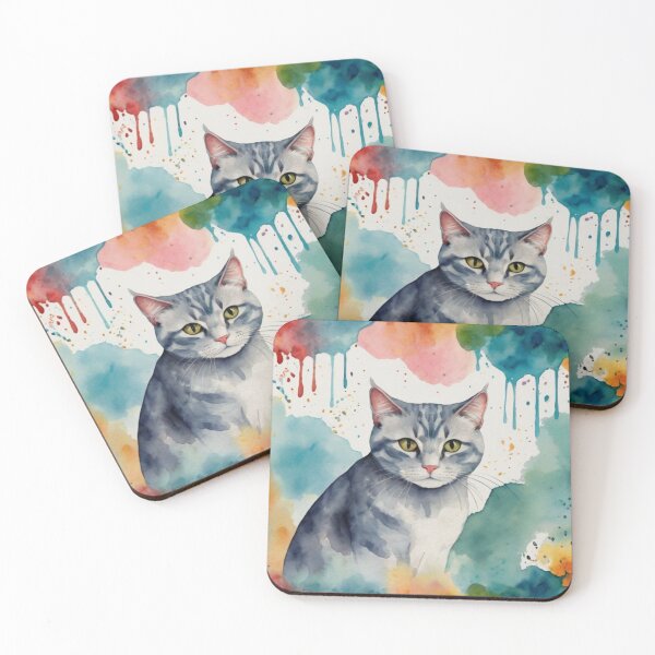 Item preview, Top-Selling Abstract Cat Art - 4K Watercolor Clipart designed and sold by santyj.