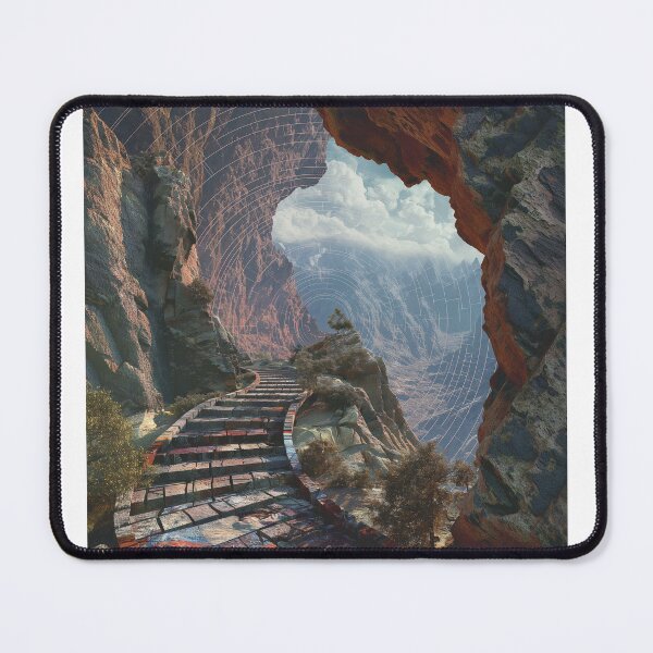 Item preview, surreal pathway winding through a rocky landscape designed and sold by Love-Light-Bite.