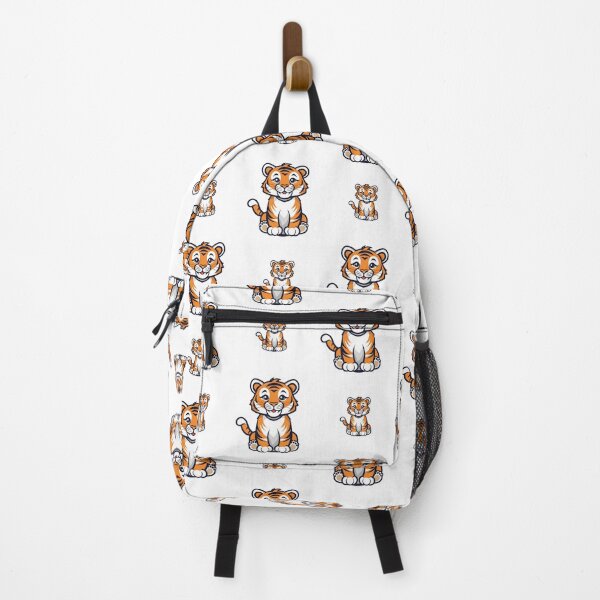 Item preview, Adorable Sitting Baby Tiger, Large And Small Illustrated Pattern, Safari Animal Design designed and sold by StickerinoShop.