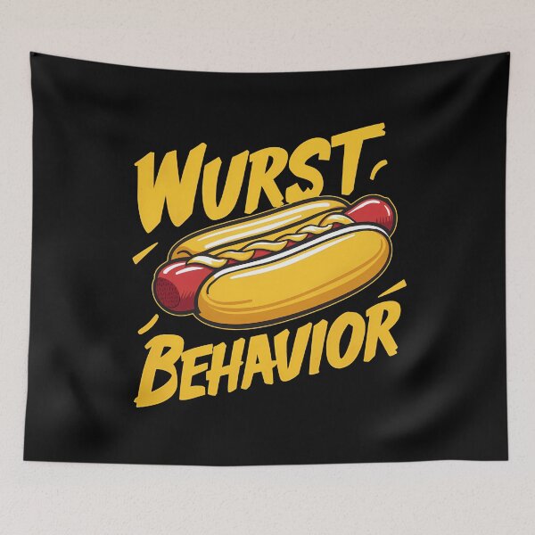 Item preview, Wurst Behavior Hot Dog designed and sold by CALIMASHIRTS.