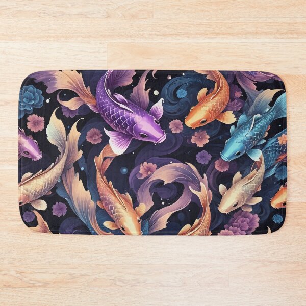 Item preview, Multicolored Exotic Fish Aquarium with Flowers designed and sold by redask2me.