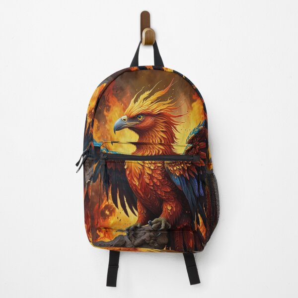 Item preview, vibrant phoenix rising from ashes, fire designed and sold by mikaws.