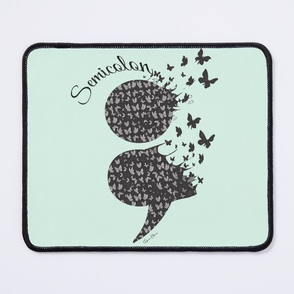 Item preview, butterflies flying Semicolon designed and sold by Hen-C-Art.