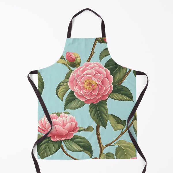 Item preview, Flores de camelia sobre turquesa claro. designed and sold by SophieClimaArt.