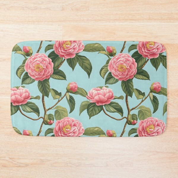 Item preview, Flores de camelia sobre turquesa claro. designed and sold by SophieClimaArt.