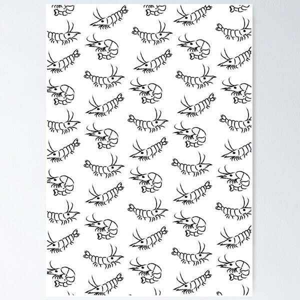Item preview, Ode to the Red Cherry Shrimp Simple Edition designed and sold by PashleyCreative.