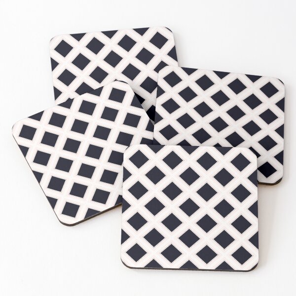 Item preview, Black Diamond Shapes With White Lines Artistic Pattern Design designed and sold by signshirtz.