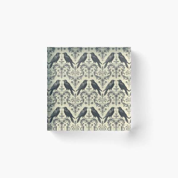 Item preview, Vintage Murder of Crows Antique Victorian Gothic Pattern designed and sold by darkskydelights.