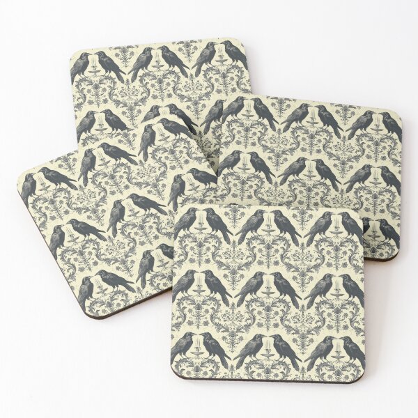 Item preview, Vintage Murder of Crows Antique Victorian Gothic Pattern designed and sold by darkskydelights.