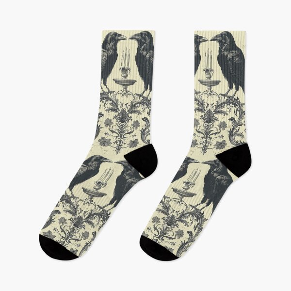 Item preview, Vintage Murder of Crows Antique Victorian Gothic Pattern designed and sold by darkskydelights.