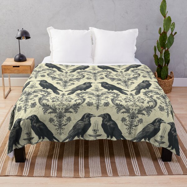 Item preview, Vintage Murder of Crows Antique Victorian Gothic Pattern designed and sold by darkskydelights.