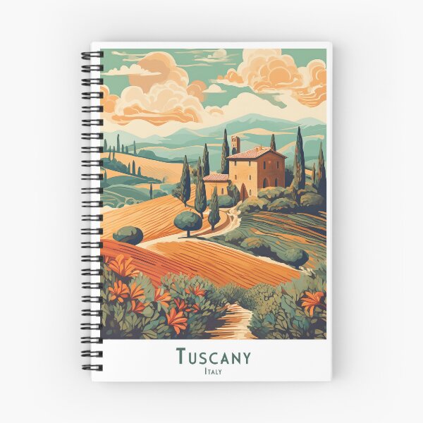 Item preview, Retro Tuscany travel poster - Minimalistic vintage landscape from Italy designed and sold by pod24.