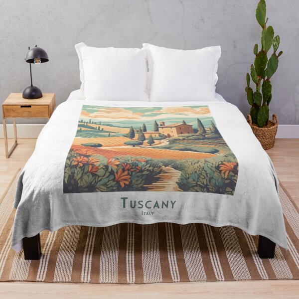 Item preview, Retro Tuscany travel poster - Minimalistic vintage landscape from Italy designed and sold by pod24.