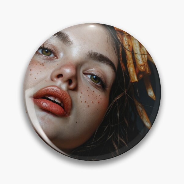 Item preview, Painting Portrait Of A Woman With Fries On Her Head designed and sold by regnumsaturni.