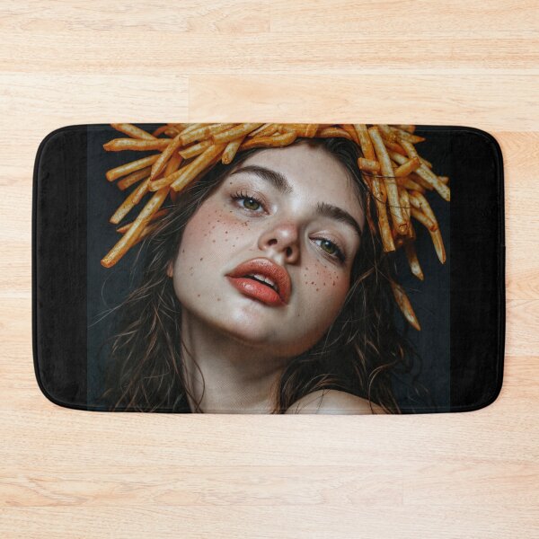 Item preview, Painting Portrait Of A Woman With Fries On Her Head designed and sold by regnumsaturni.