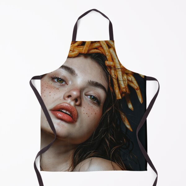 Item preview, Painting Portrait Of A Woman With Fries On Her Head designed and sold by regnumsaturni.