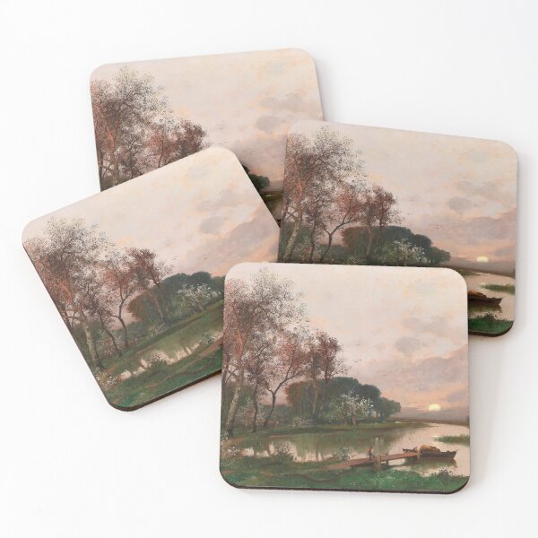 Item preview, A Landscape on the Pond - Adolf Kaufmann designed and sold by darkgothicart.